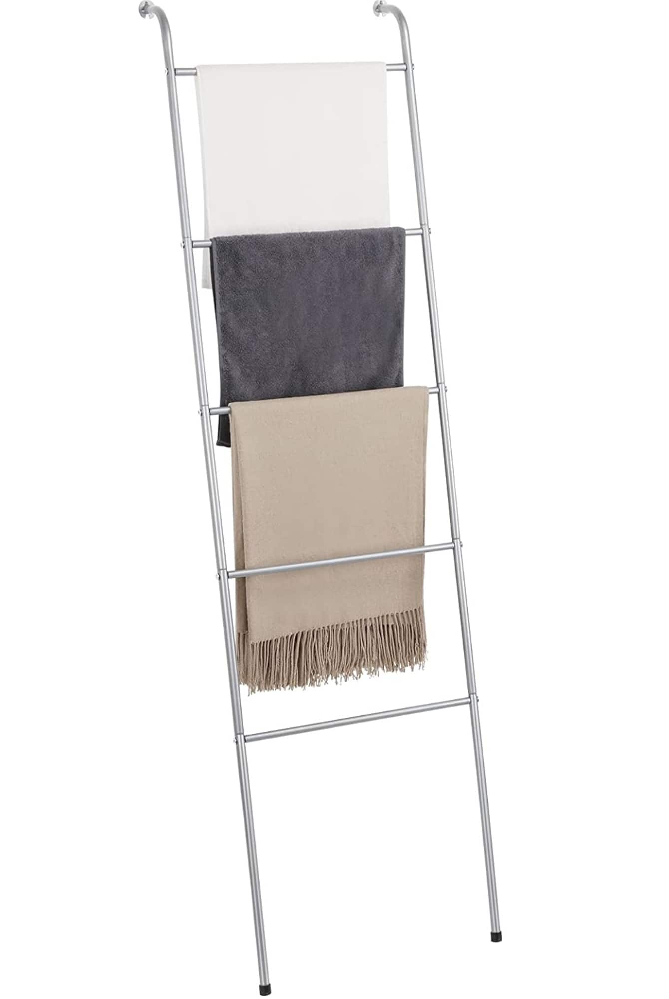 NEX™ 5ft. 5-Tier Silver Wall-Mounted Metal Towel Ladder